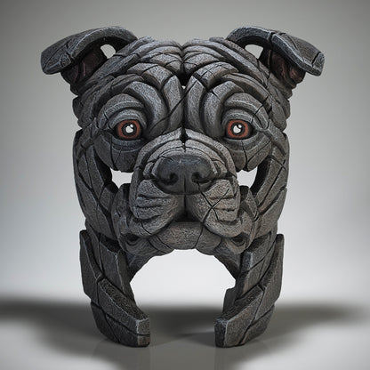 Staffordshire Bull Terrier Bust Blue from Edge Sculpture