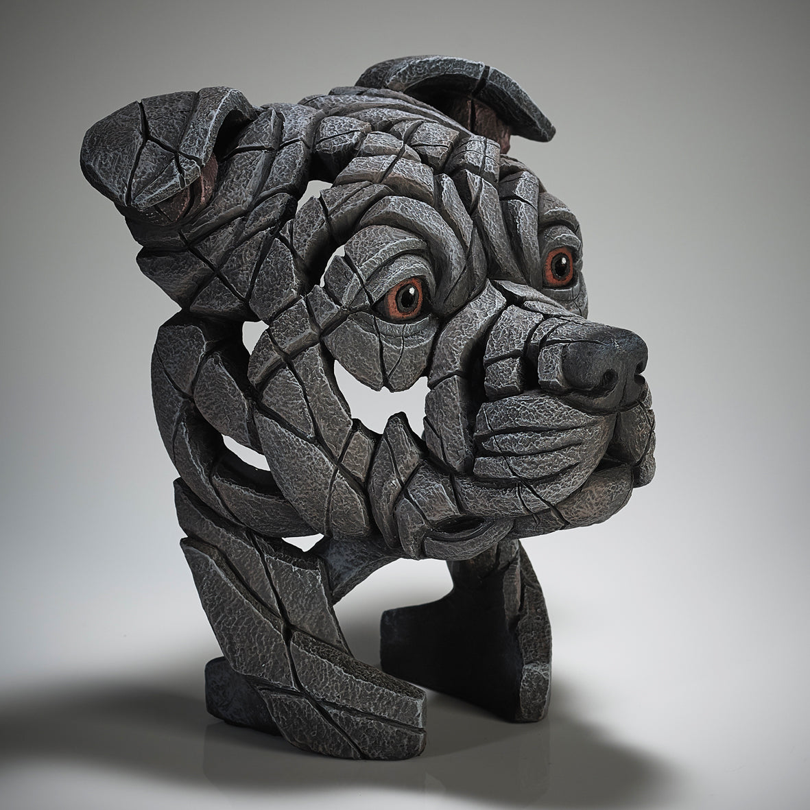 Staffordshire Bull Terrier Bust Blue from Edge Sculpture