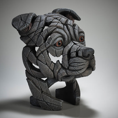 Staffordshire Bull Terrier Bust Blue from Edge Sculpture