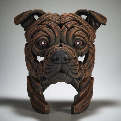 Staffordshire Bull Terrier Bust Brindle from Edge Sculpture