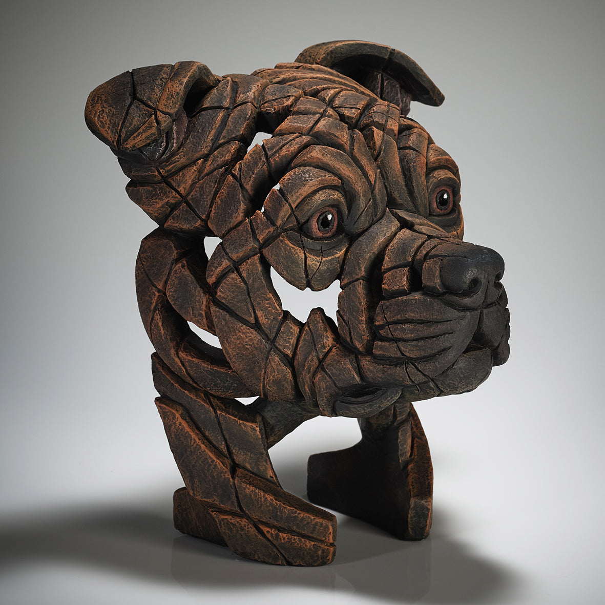 Staffordshire Bull Terrier Bust Brindle from Edge Sculpture