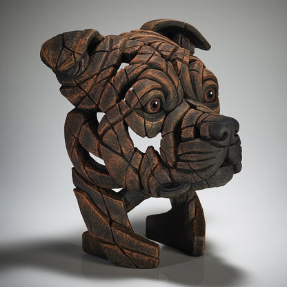 Staffordshire Bull Terrier Bust Brindle from Edge Sculpture