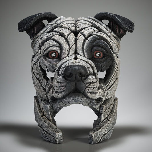 Staffordshire Bull Terrier Bust White Patch from Edge Sculpture