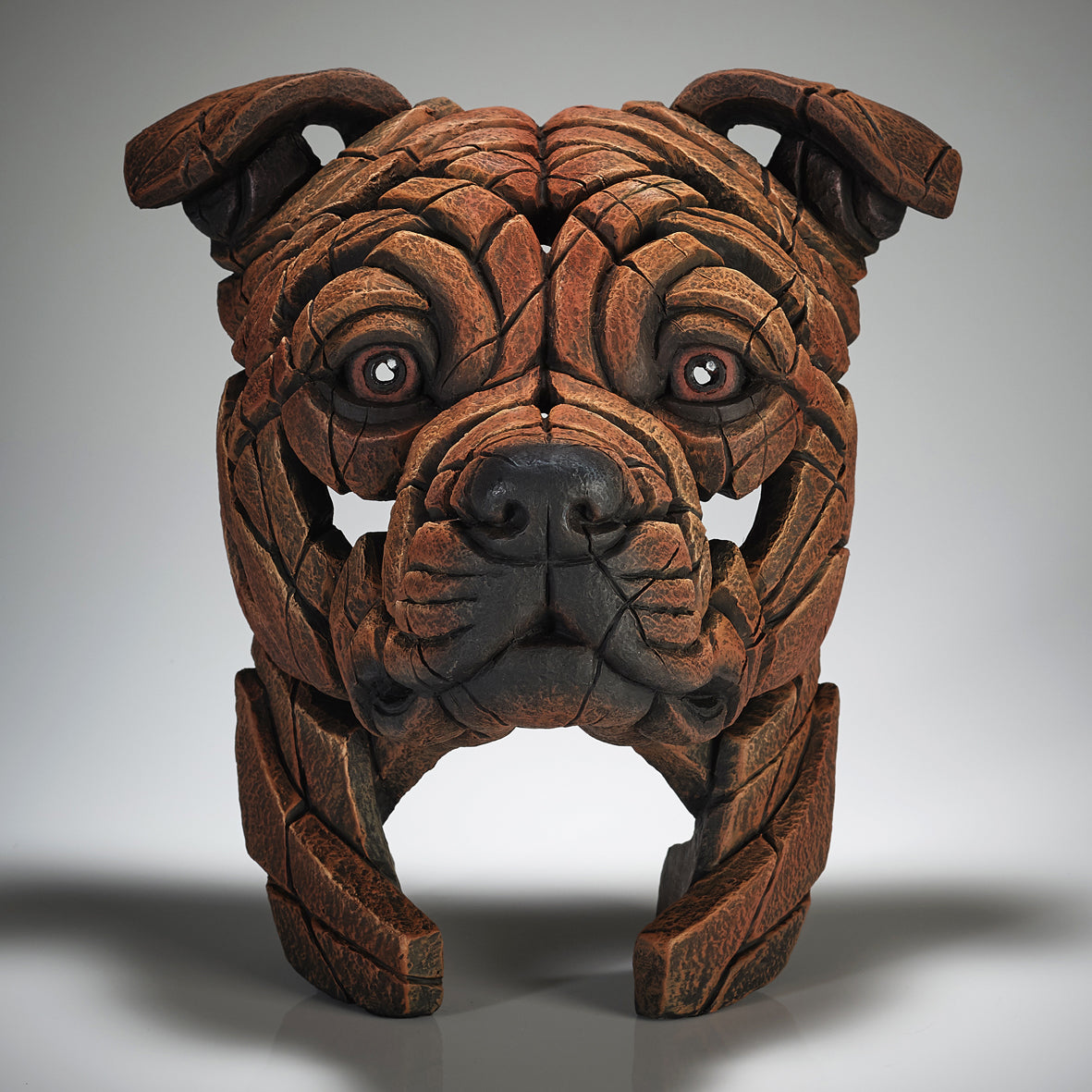 Staffordshire Bull Terrier Bust Red from Edge Sculpture