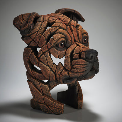 Staffordshire Bull Terrier Bust Red from Edge Sculpture