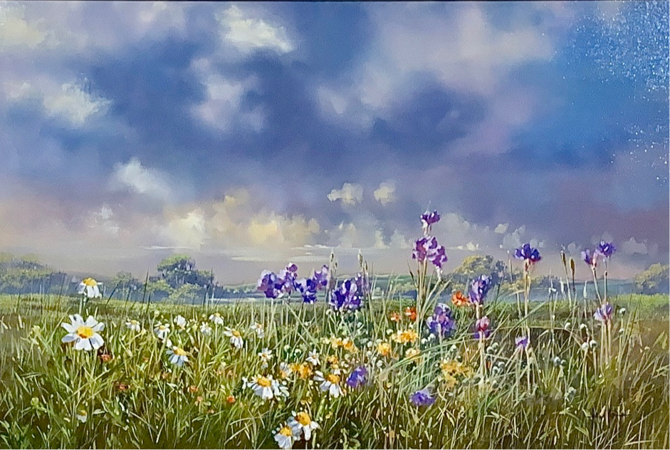Flower Festival original painting by Allan Morgan